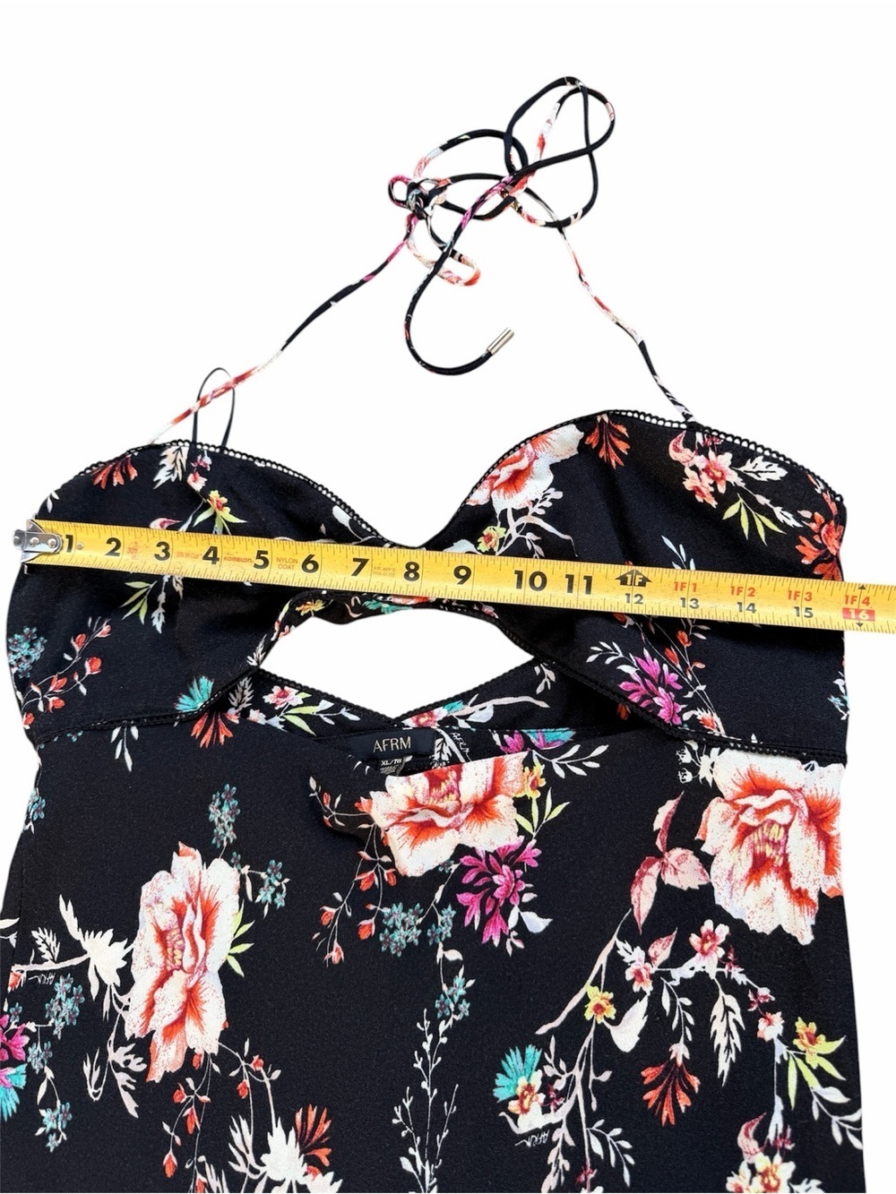 AFRM Black Floral Cutout Maxi Dress - Picture 4 of 6